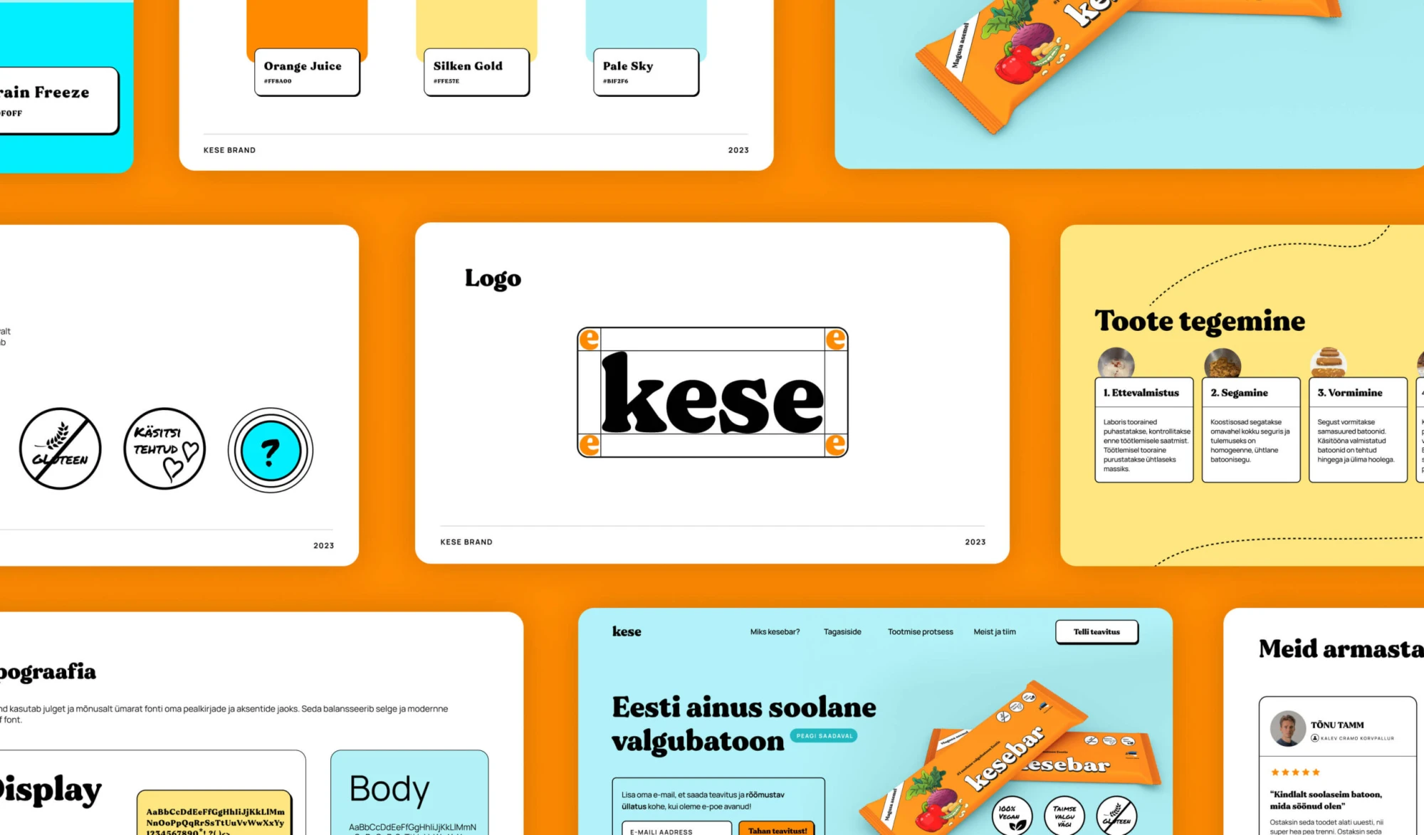 Kese brand design process - logos and colors
